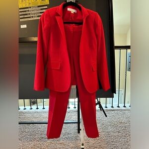 Red suit by Tahari